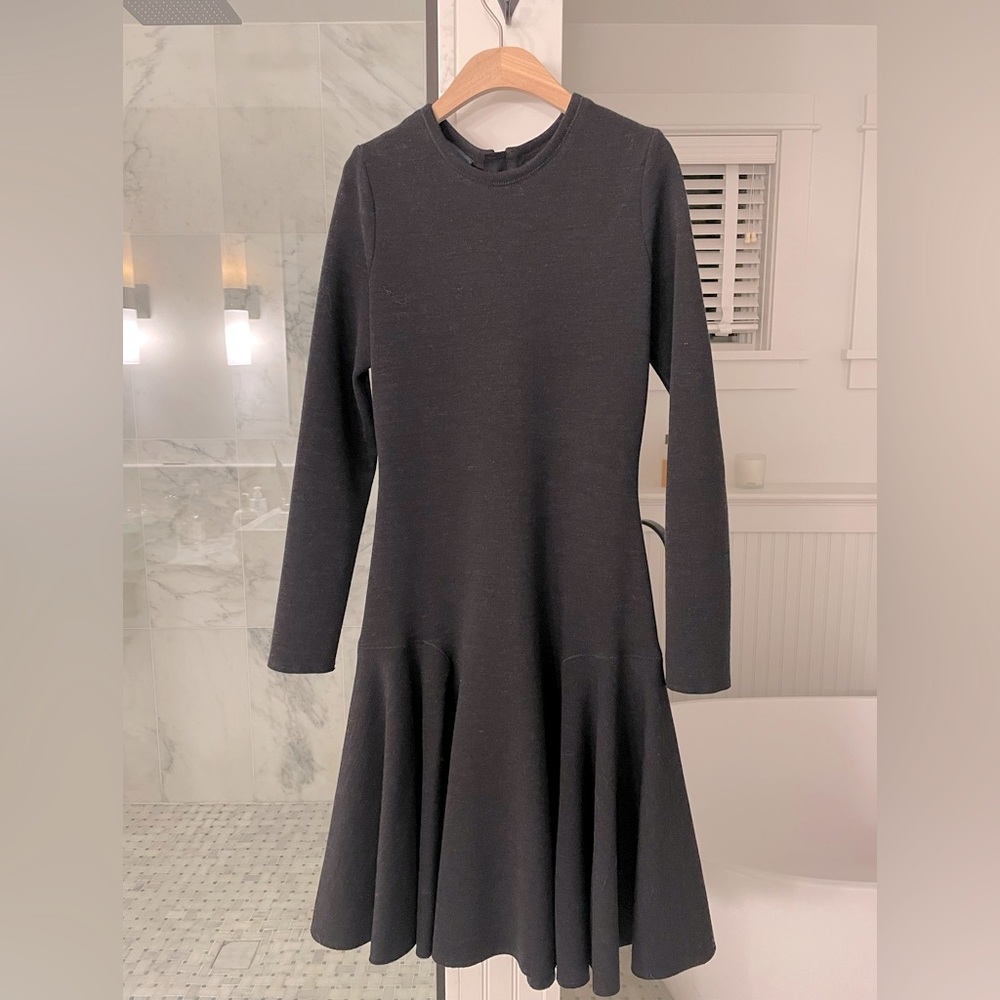Lanvin A line stretch wool classic dress in grey 2013 River collection